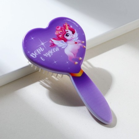 Figure massage comb “believe in miracles” 13 x 7.4 cm