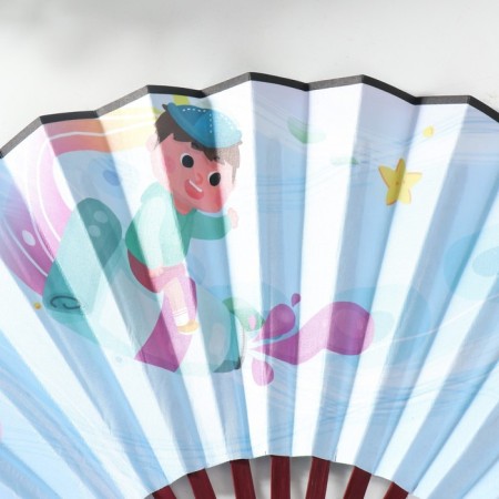 Fan wood, textile h = 26.8 cm "Cosmos" mix-2