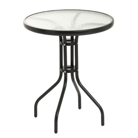Set of garden furniture: table, 4 stools, brown-1