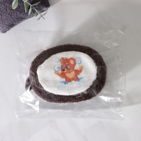 Body washcloth "Mishutka", 11 × 14 cm, color mix-10