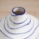 VAZ Coramics Table "Picasso" (manual painting) waves volume, 17x14 cm, blue-white