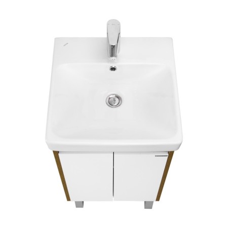 Tumbling under the Aquaton Skandon DOORS, 45 cm, white gloss color, rustic oak-4
