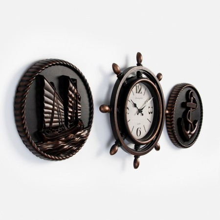Wall clock, series: sea, "helm", discrete move, d = 33 cm, d dial = 16.5 cm-1