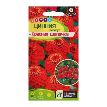 Cinnia flowers Liliput "Red hat", o, 0.3 g.-1