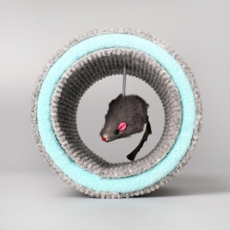A toy-goat "cat-mouse", carpet, 16 x 9 cm, mix of flowers-3