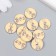 Decor for creativity plastic "Bunny in a circle" yellow, gold 0.3x1.8x1.8 cm