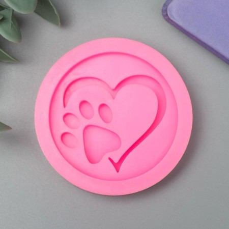 Mold Silicon "heart with a paw"