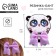 Hair elastic band with a bow "Panda" 9.5 x 8 cm