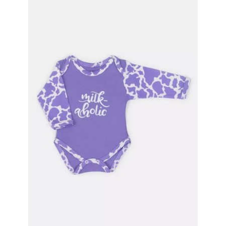 Body Body with a long sleeve Rant Milk-Aholic, height 56 ​​cm, purple color-1