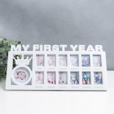 Photo frame plastic in 13 photos 3.5x5.5, d = 6.5 cm 