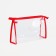 Lightning cosmetic bag, transparent/red color