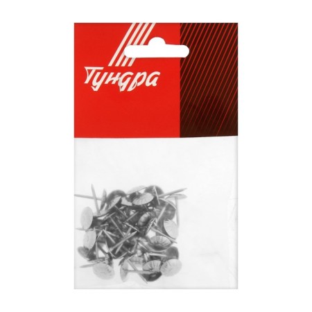 Tundra nails, decorative, textured, 11x16 mm, chrome, 50 pcs-4