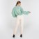 Women's pants Minaku: Green Trend Milk Color, Rr. 42