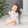 Souvenir Polystone "Girl Angel in forget -me -nots" MIX 7.5x6.8x6.8 cm