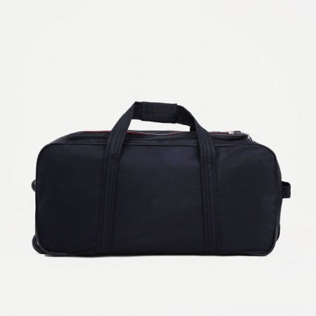 Road bag on wheels, lightning department, 3 outer pockets, black color-1