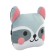 Pillow on the headrest Matech Cutie Line, 30 x 25 x 10 cm, gray, white
