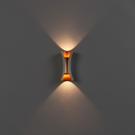 Facade lamp "Elegant", FSD-090, 6 W, 3000K, IP65, 220 V, metal, white and golden-2
