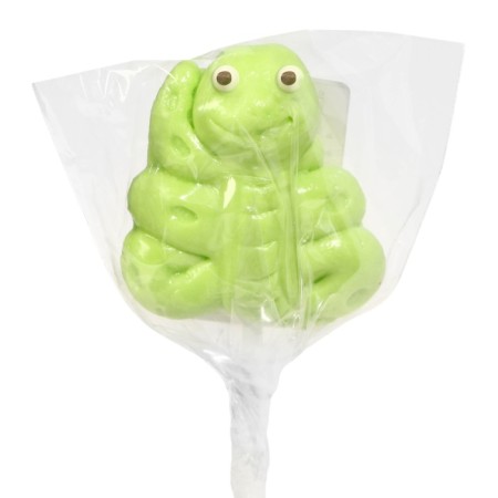 Caramel on the stick "Snake", green, 20 g-1