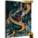 Picture on the numbers "Green Dragon in the Sea" 40 × 50 cm