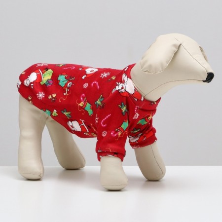 New Year's sweatshirt for animals "Gifts", size XS, Red (DS 20, Osh 22, OG 30 cm)-5