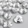 Buttons plastic 2 punctures Crystal "Heart" 1.7x1.7 cm set 25 pcs 2x5x5.5 cm