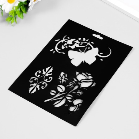 Plastic stencil "Spring" 14.5x20cm-1