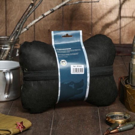 Car gift, bone, on a headrest, "real man", eco -leather, black, 16 x 24 cm-1