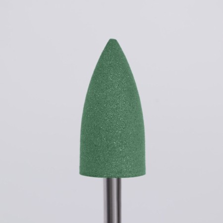 Silicone milling cutter for polishing, medium, 8 × 18 mm, in a plastic case, green color-2