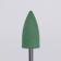 Silicone milling cutter for polishing, medium, 8 × 18 mm, in a plastic case, green color