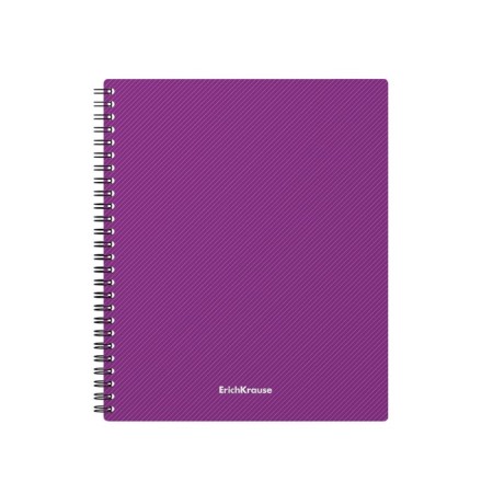 Notebook A5, 80 sheets in the cage on the crest Erichkrause "Glance Vivid", plastic cover, offset block, whiteness 100%, mix-4