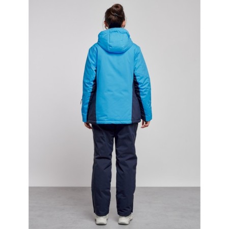 Ski costume female winter, size 52, blue color-3