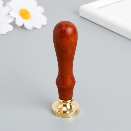 Printing for wax with a wooden handle "Turtle in corals" 9x2.5x2.5 cm-2