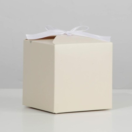 Gift folding box, packaging, "beige", 12 x 12 x 12 cm-2