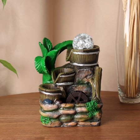 Fountain "Stone Wall under the tree" 19x13 cm (with backlight)