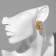 Earrings Metal "Geometry" path of acara, color gold, d = 3.3 cm
