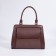 Women's bag El Masta with a zipper, 2 outer pockets, a long belt, coffee color