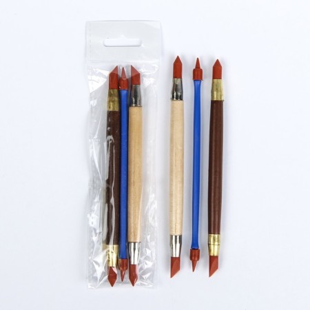 Set of rubber brushes, 3 pieces, bilateral-3