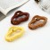 Hair crab "Leon" oval of matte geometry, 8.5 cm, mix