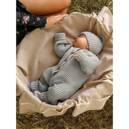 Cap with lapel Children's Amarobaby Pure Love Tot, size 38-40 cm, color gray color-8