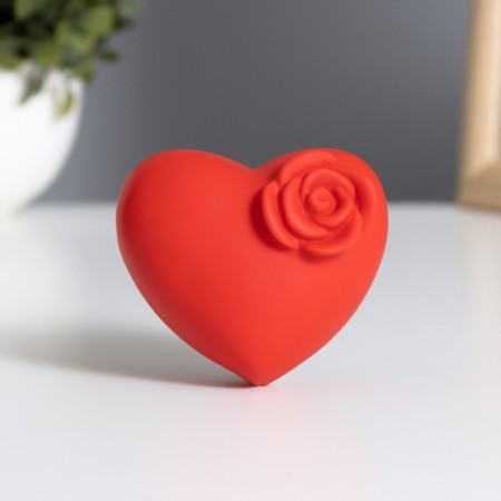 Nightlight heart with a flower LED red 3.2x6x6.5 cm