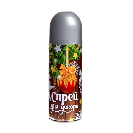 New Year's spray for the decor "Silver", for the New Year, 250 ml.-3