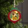 Christmas tree toy "New Year's ball", from batteries, glow of warm white