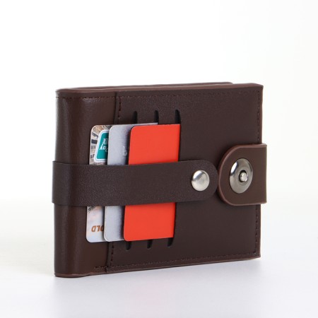Male purse on a magnet, brown color