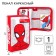 Penal frame, 1 section, 140x210x40 mm, folding pocket, fabric, spider-man