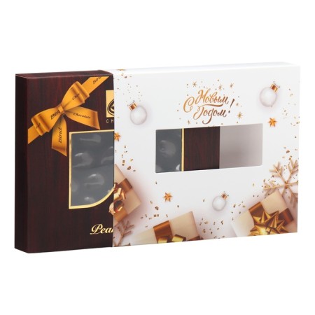 New Year. Chocolate dragee "Arachis in chocolate", Golden New Year, 100 g-2