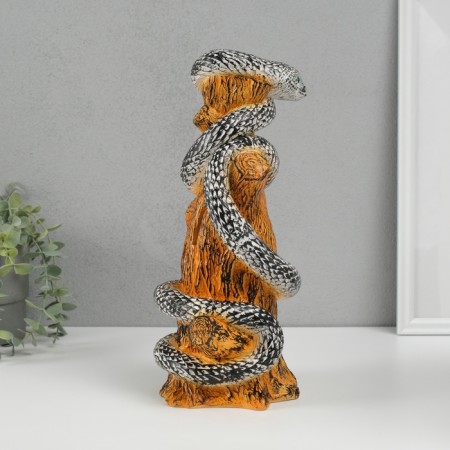 New Year's piggy bank "Snake on the stump" 33 x 14 x 15 cm.-2