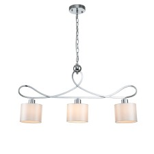 Suspended Indigo, 13011/3P Chrome. 3x60W, e27, 840x150x450/1650 mm, white color