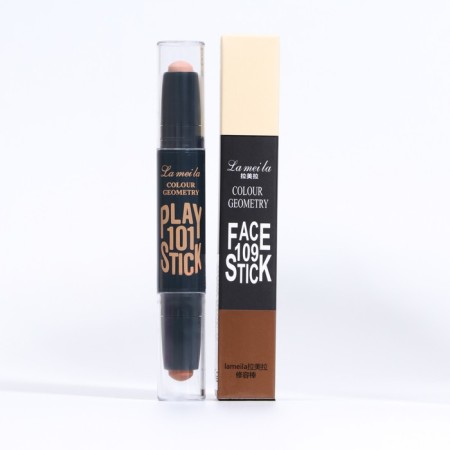 Cont around the face for a double: Contour and highlighter-5