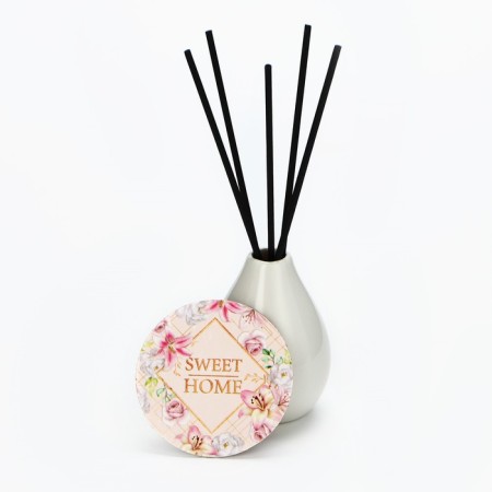The aromatic diffuser in the set with the vase “Live Dream”, Flower aroma, 9.2 x 7.7 x 20.8 cm.-6
