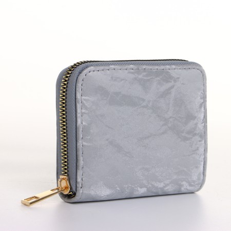 Women's wallet with lightning, gray color-1